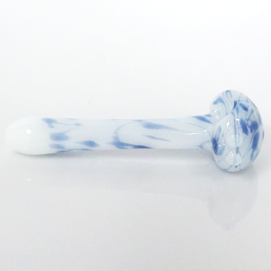 4.75" 3 Hole Color Splatter Pipe - Light Blue