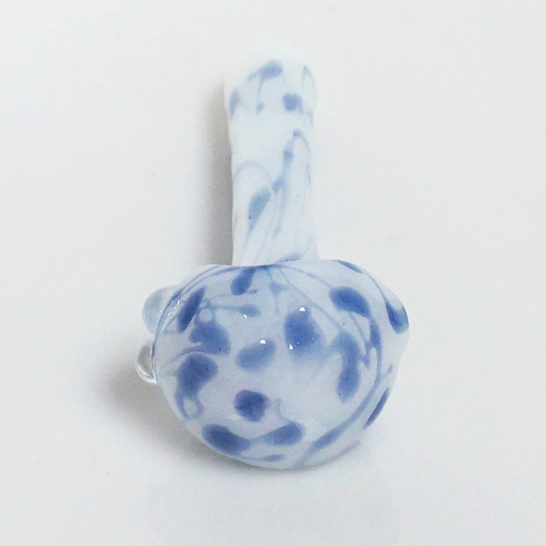 4.75" 3 Hole Color Splatter Pipe - Light Blue