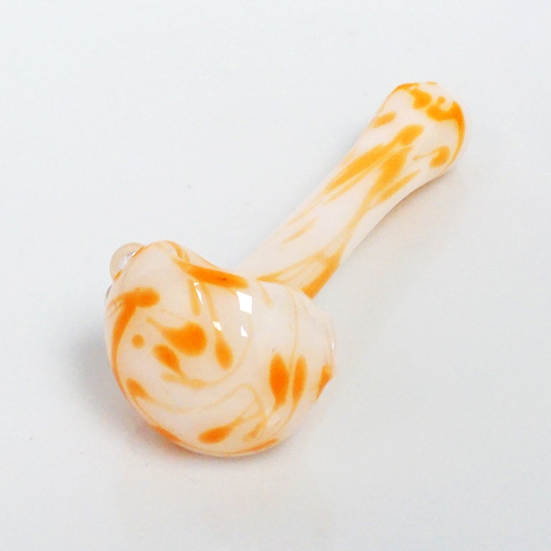 4.75" 3 Hole Color Splatter Pipe - Orange