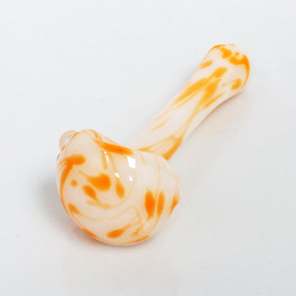 4.75" 3 Hole Color Splatter Pipe - Orange
