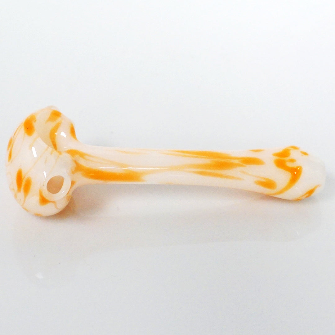 4.75" 3 Hole Color Splatter Pipe - Orange