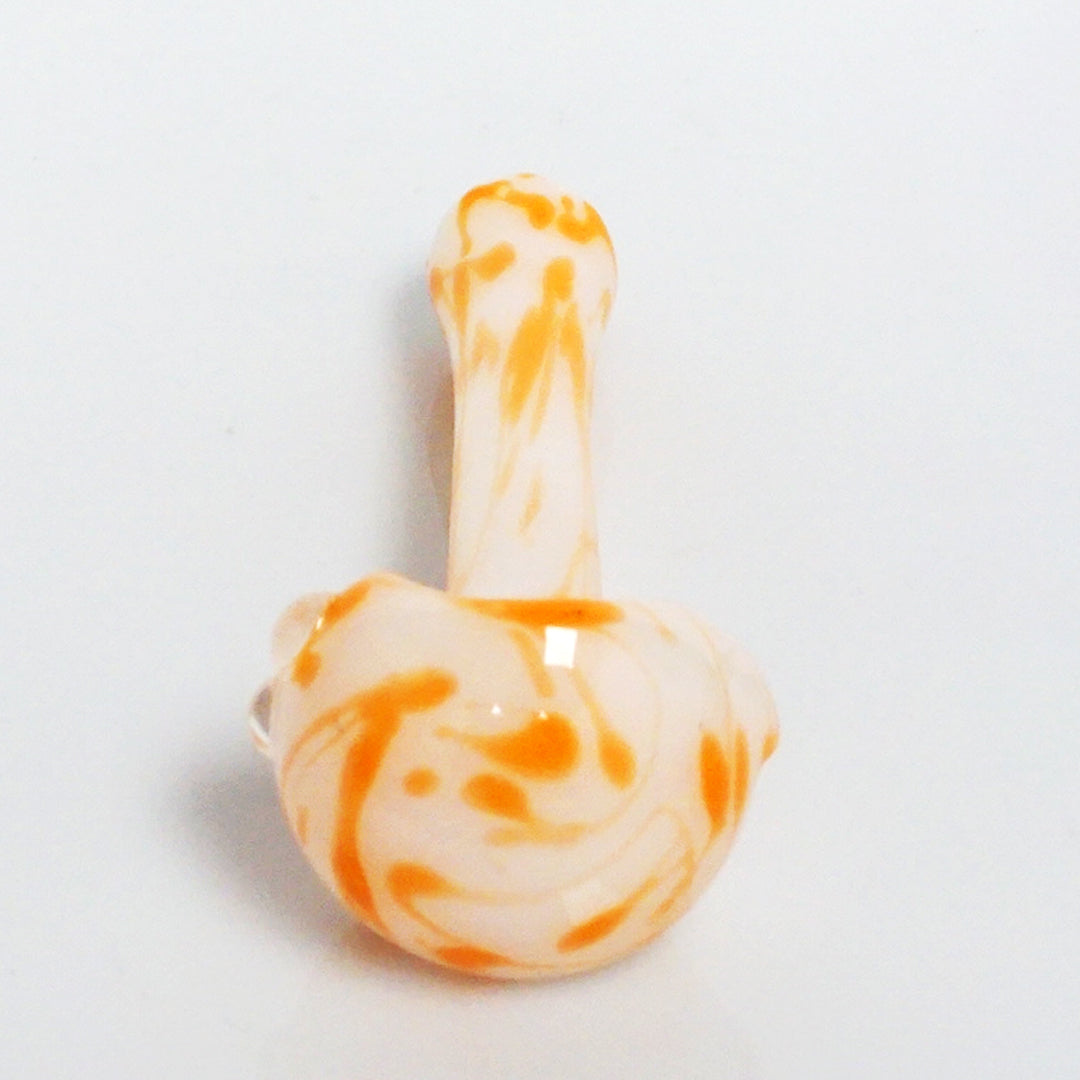 4.75" 3 Hole Color Splatter Pipe - Orange