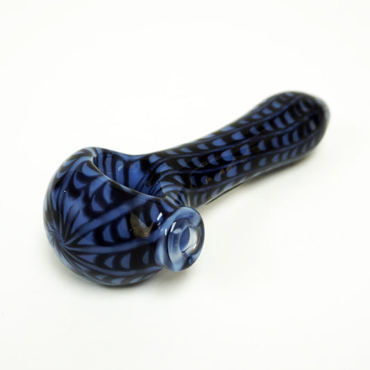 4.75" Milky Wrap & Rake Pipe - Blue