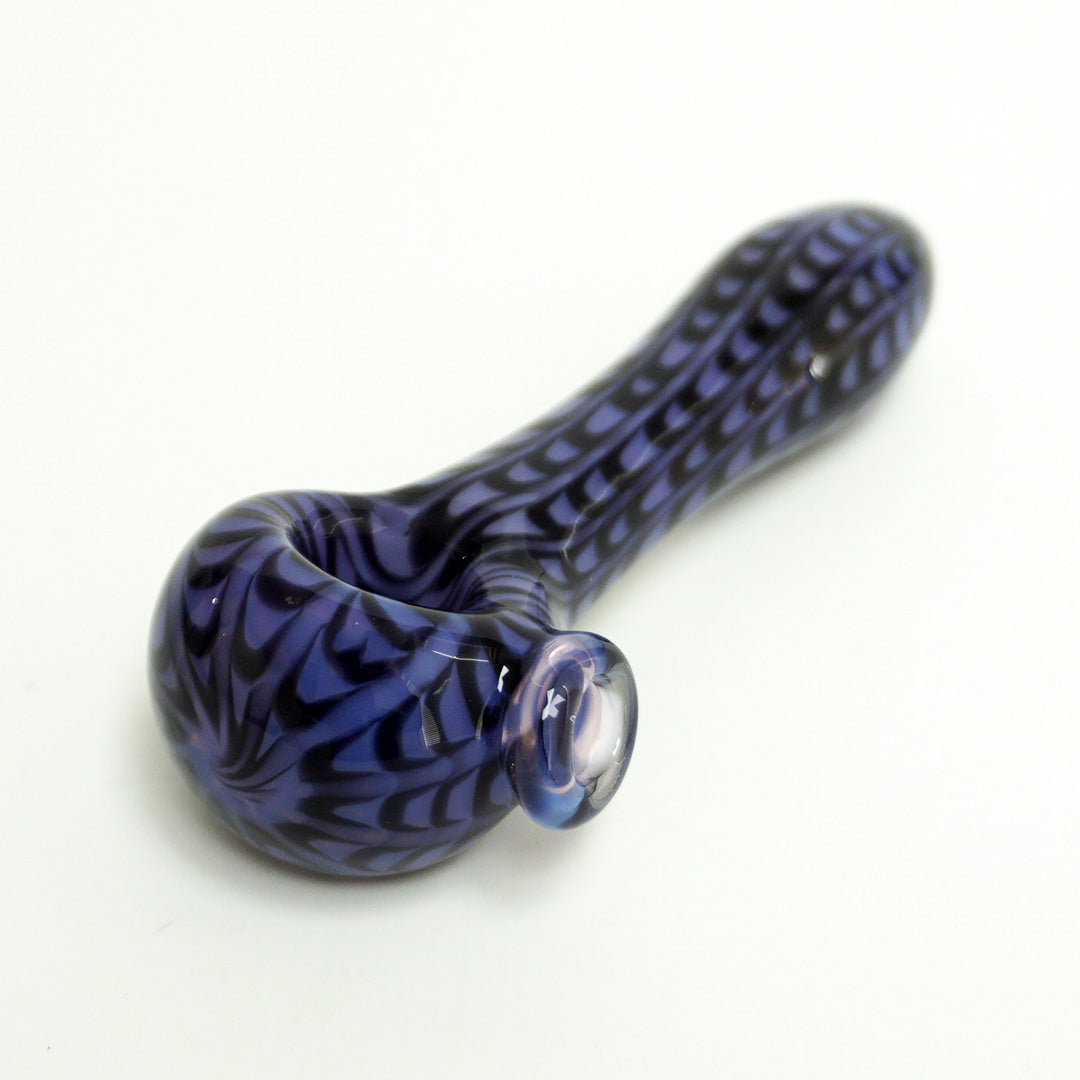 4.75" Milky Wrap & Rake Pipe - Purple