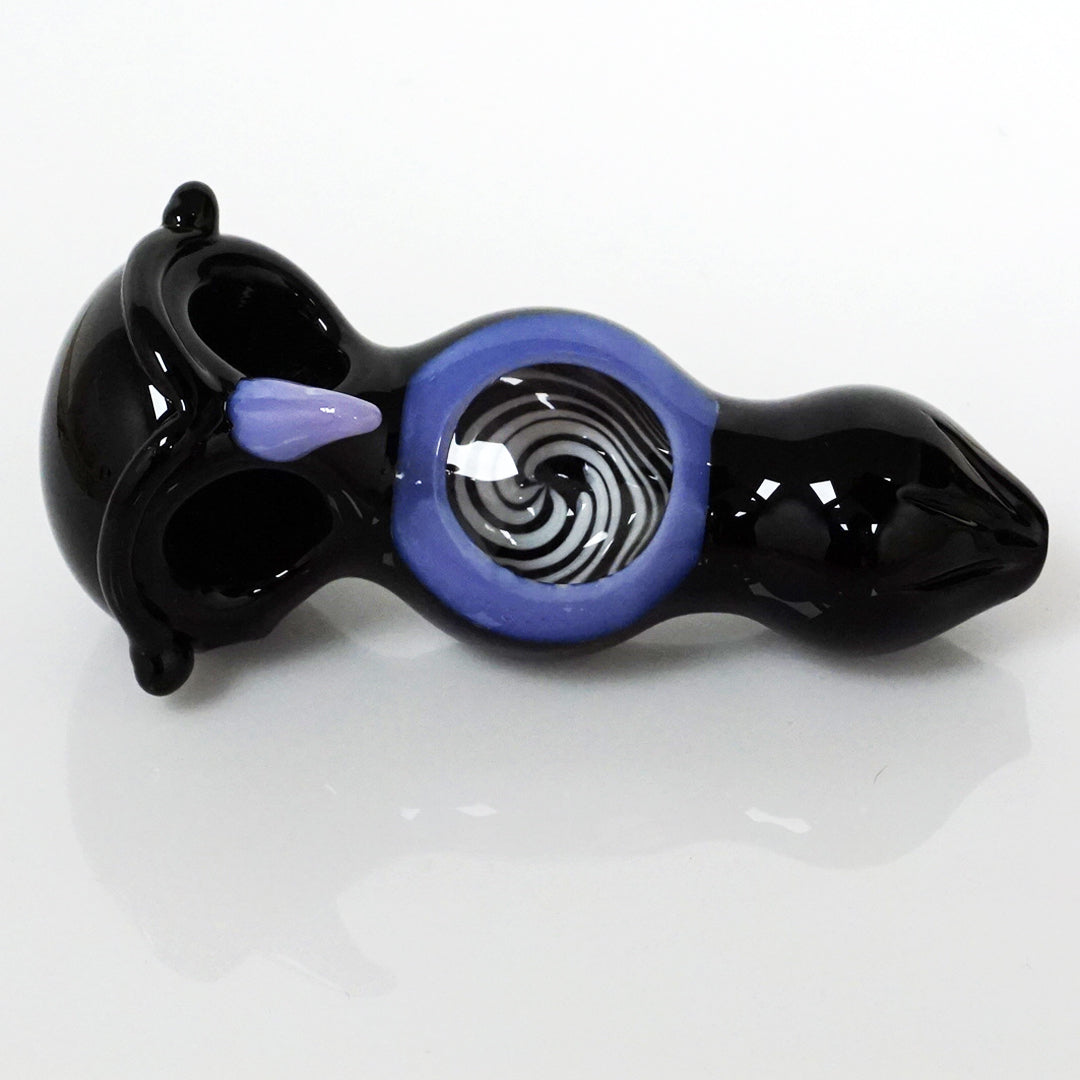 4.75" See-Through Owl Double Bowl Pipe - Purple