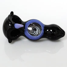 Load image into Gallery viewer, 4.75&quot; See-Through Owl Double Bowl Pipe - Purple
