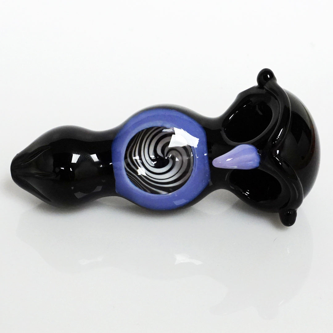 4.75" See-Through Owl Double Bowl Pipe - Purple