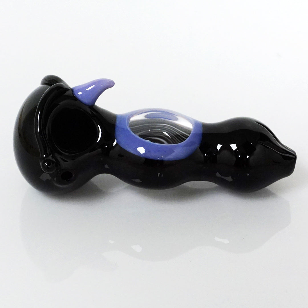 4.75" See-Through Owl Double Bowl Pipe - Purple