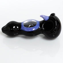 Load image into Gallery viewer, 4.75&quot; See-Through Owl Double Bowl Pipe - Purple
