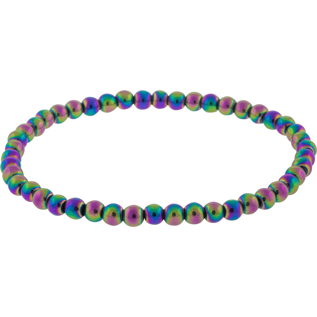 4mm Rainbow Hematite Bracelet