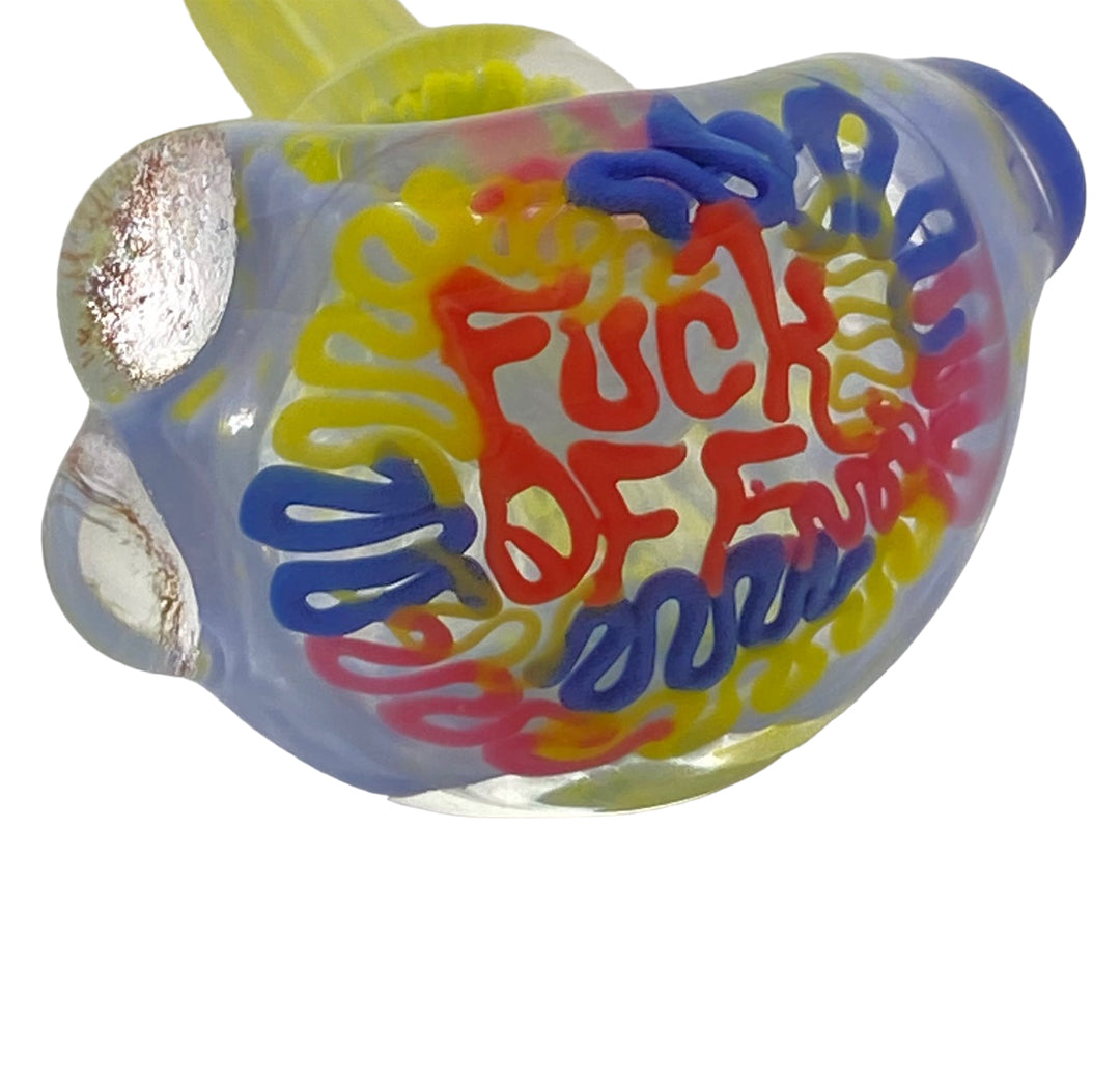 5" Junebug Frit Word Pipe