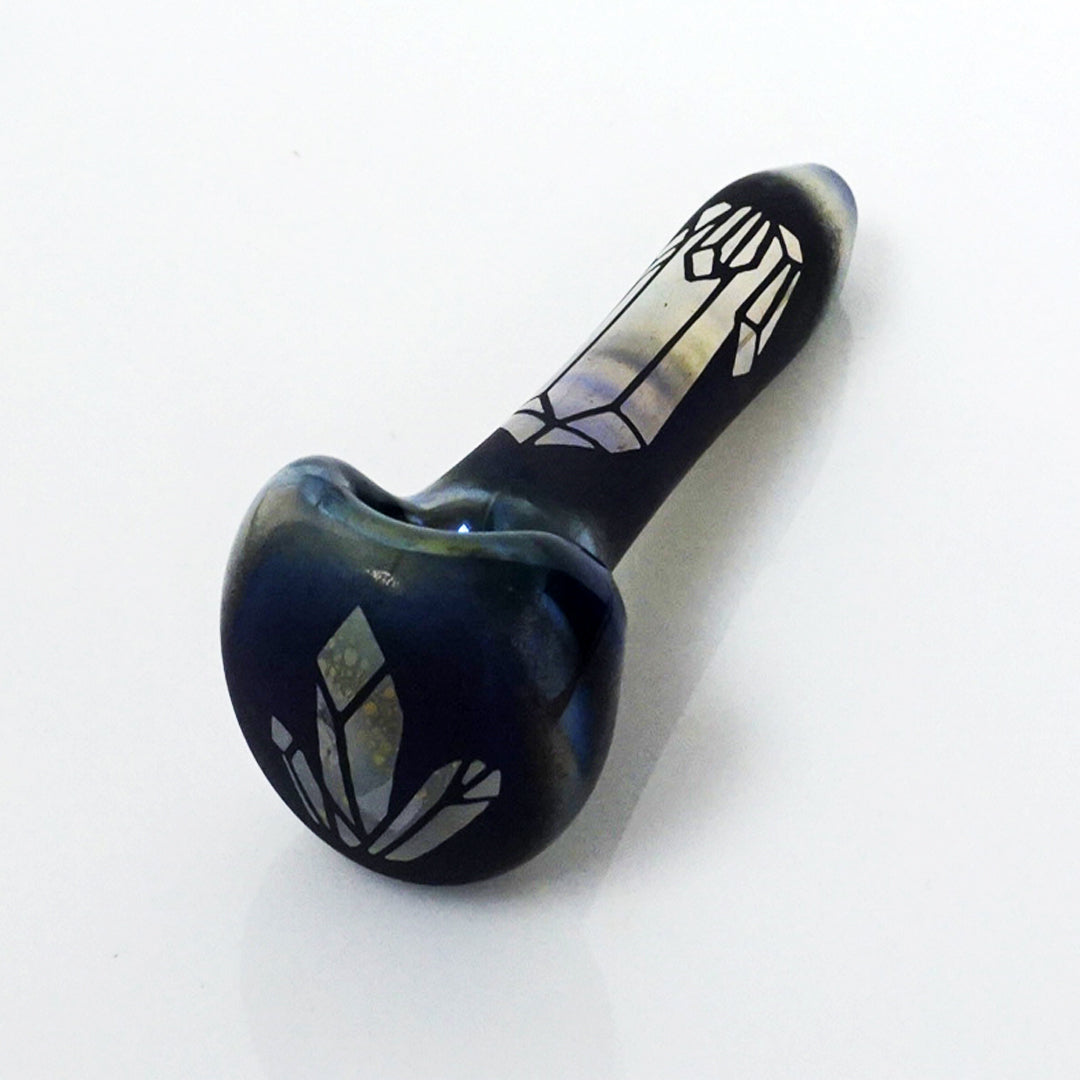 5" Thinkboro Sandblasted Image Pipe - Crystal