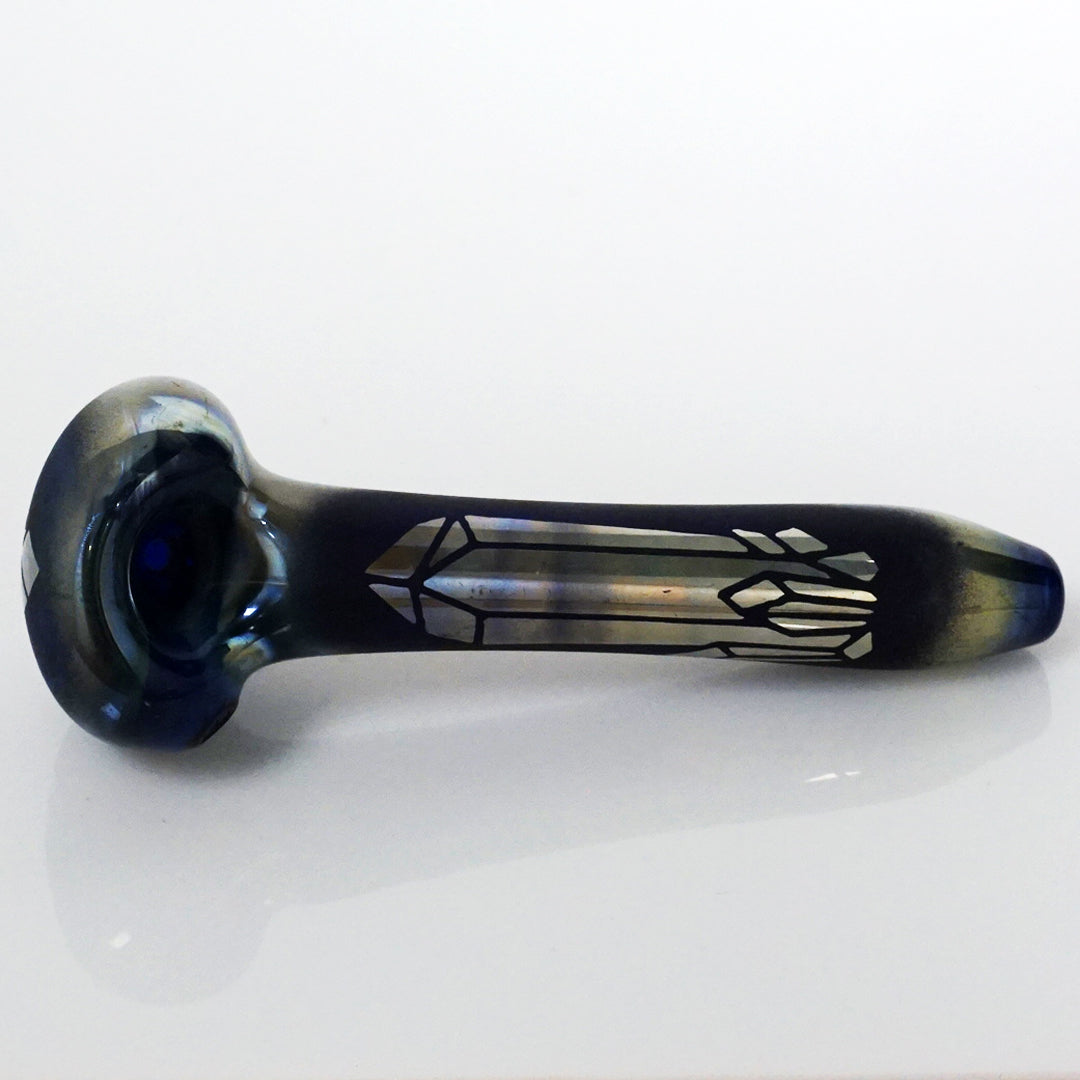 5" Thinkboro Sandblasted Image Pipe - Crystal