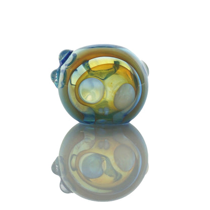 5.25" Color Fume Skull Cap Pipe