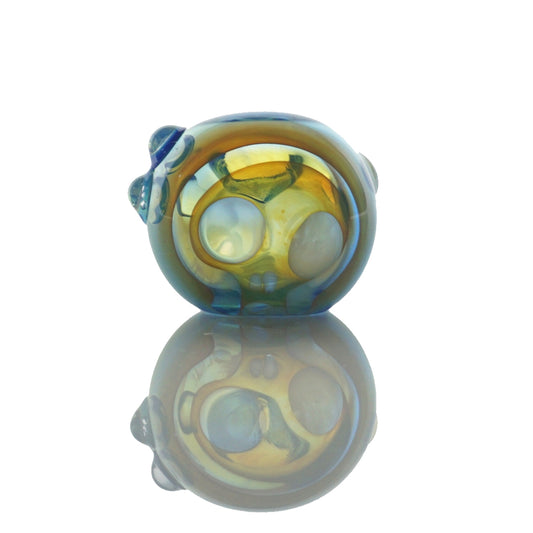5.25" Color Fume Skull Cap Pipe