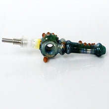 Load image into Gallery viewer, 5.25&quot; Marbled Donut Nectar Collector - Blue

