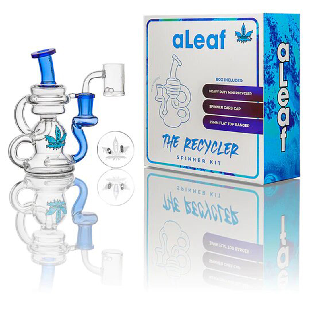 5.5" Aleaf Recycler Spinner Kit Rig - Blue