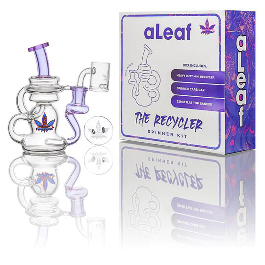 5.5" Aleaf Recycler Spinner Kit Rig - Purple