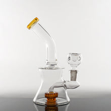 Load image into Gallery viewer, 6&quot; Bell &amp; Tire Perc Water Pipe - Amber
