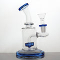 6" Colored Tire Perc Water Pipe - Blue