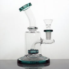 Load image into Gallery viewer, 6&quot; Colored Tire Perc Water Pipe - Teal
