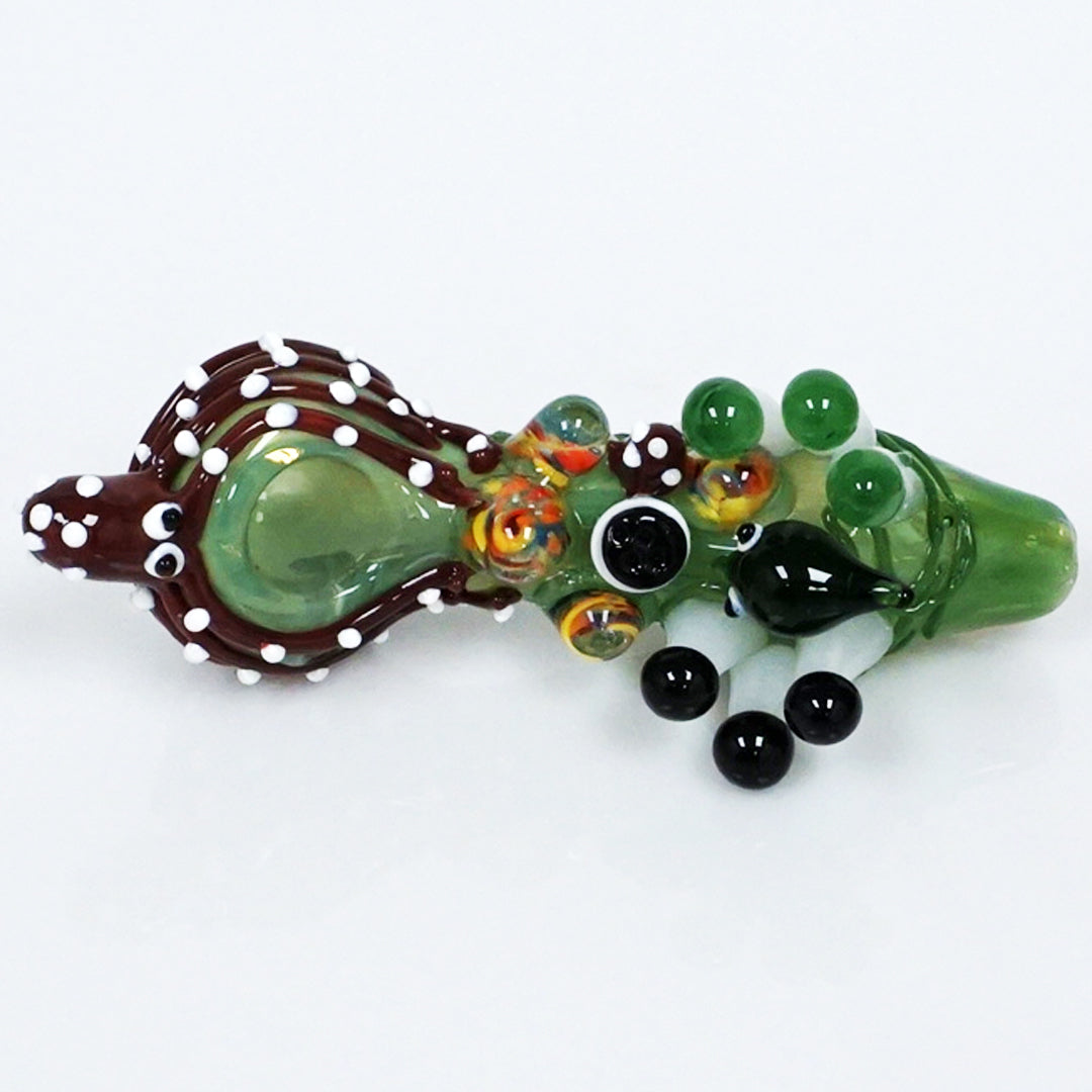 6" The Kraken & Mushrooms Pipe - Black