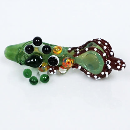 6" The Kraken & Mushrooms Pipe - Black