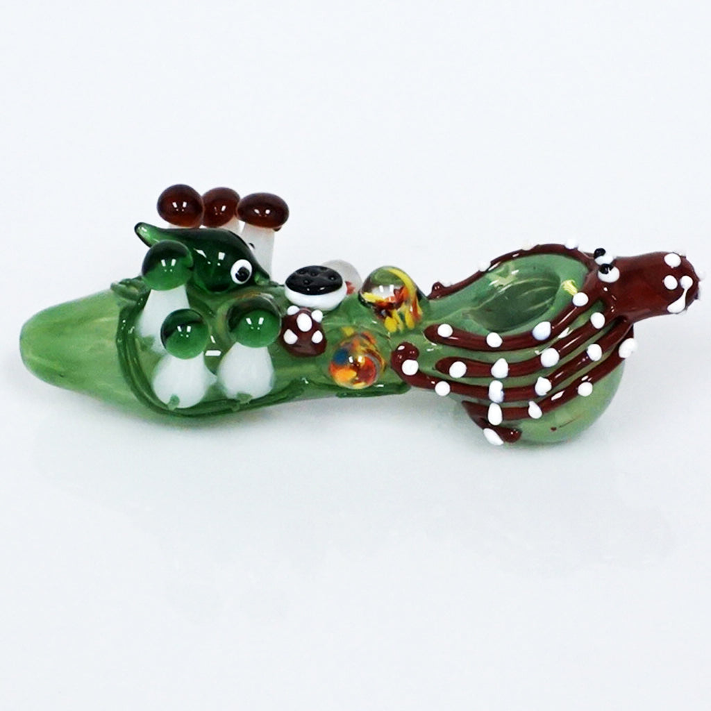 6" The Kraken & Mushrooms Pipe - Red