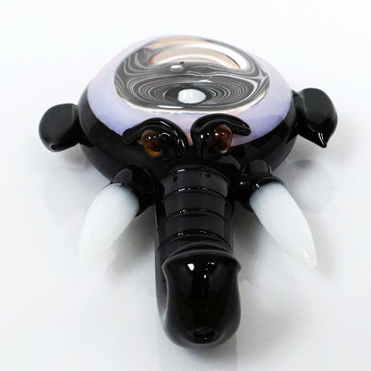 6.25" See-Through Elephant Head Pipe - Pink