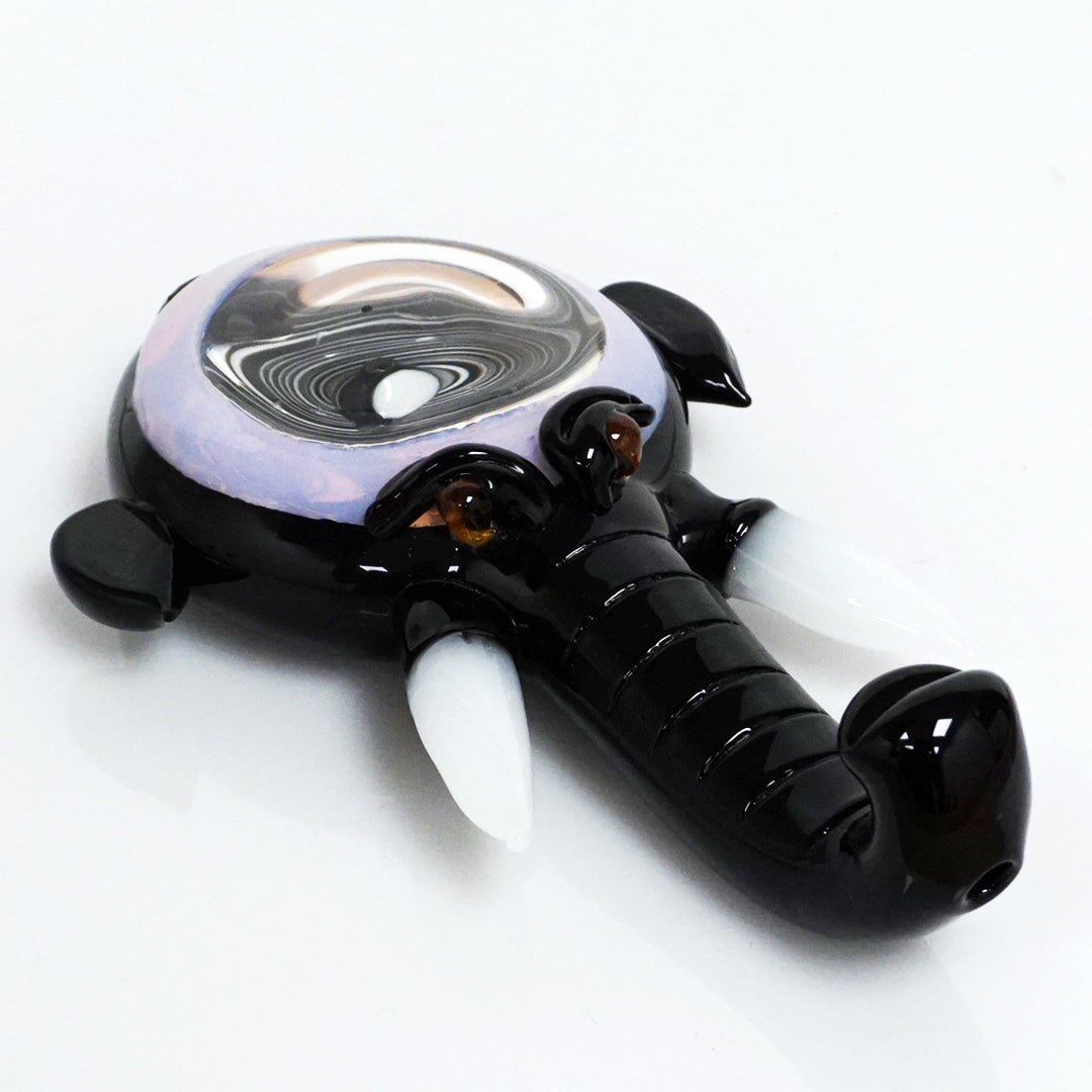 6.25" See-Through Elephant Head Pipe - Pink