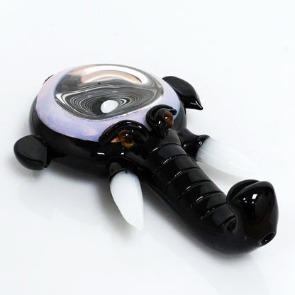 6.25" See-Through Elephant Head Pipe - Pink