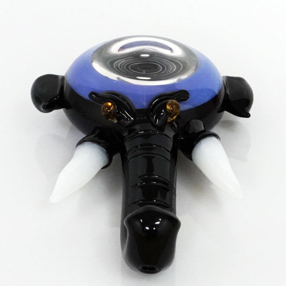 6.25" See-Through Elephant Head Pipe - Purple
