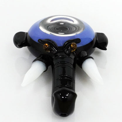 6.25" See-Through Elephant Head Pipe - Purple