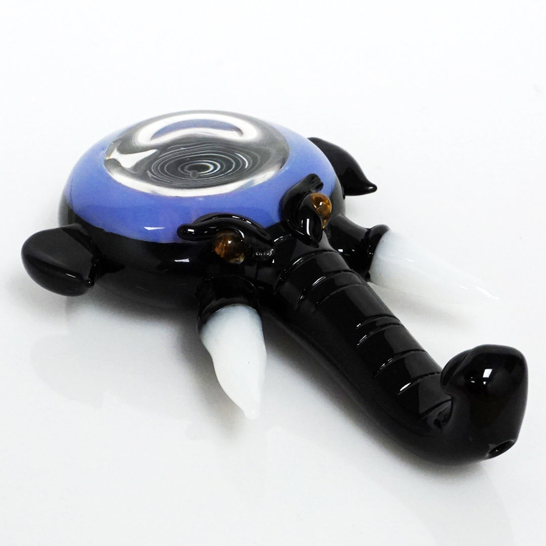 6.25" See-Through Elephant Head Pipe - Purple