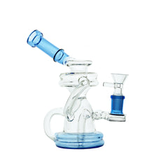 Load image into Gallery viewer, 6.5&quot; Twisted Handles Recycler Water Pipe - Blue
