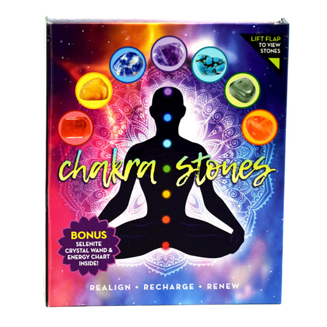 7 Chakra Stone Kit With Selenite Wand