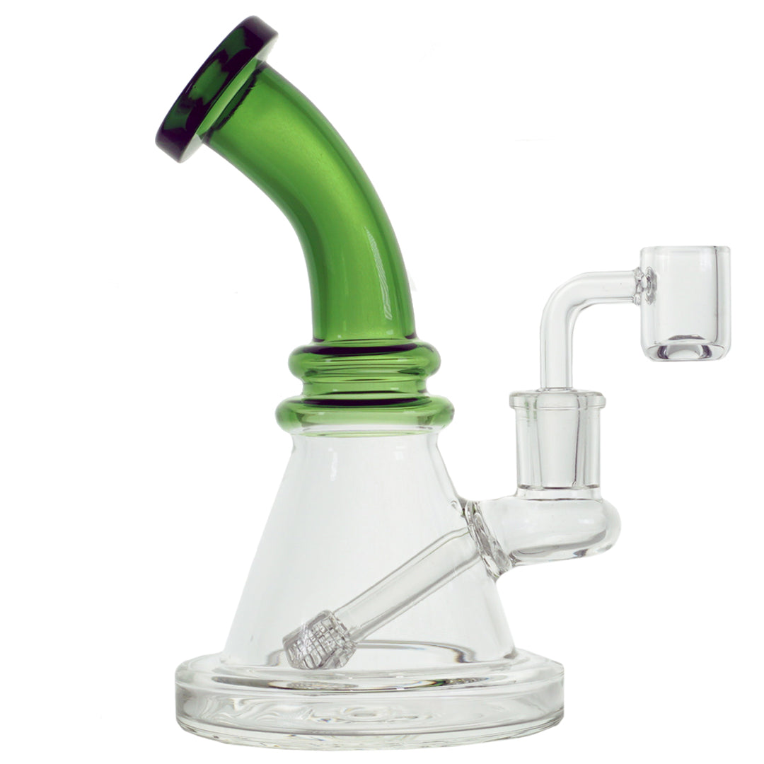 7" Crystal Stem Rig - Green