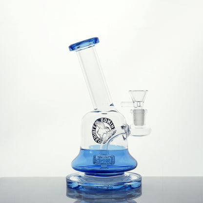 7" Nothing's Impossible Angled Neck Water Pipe - Blue