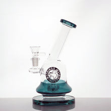 Load image into Gallery viewer, 7&quot; Nothing&#39;s Impossible Angled Neck Water Pipe - Teal
