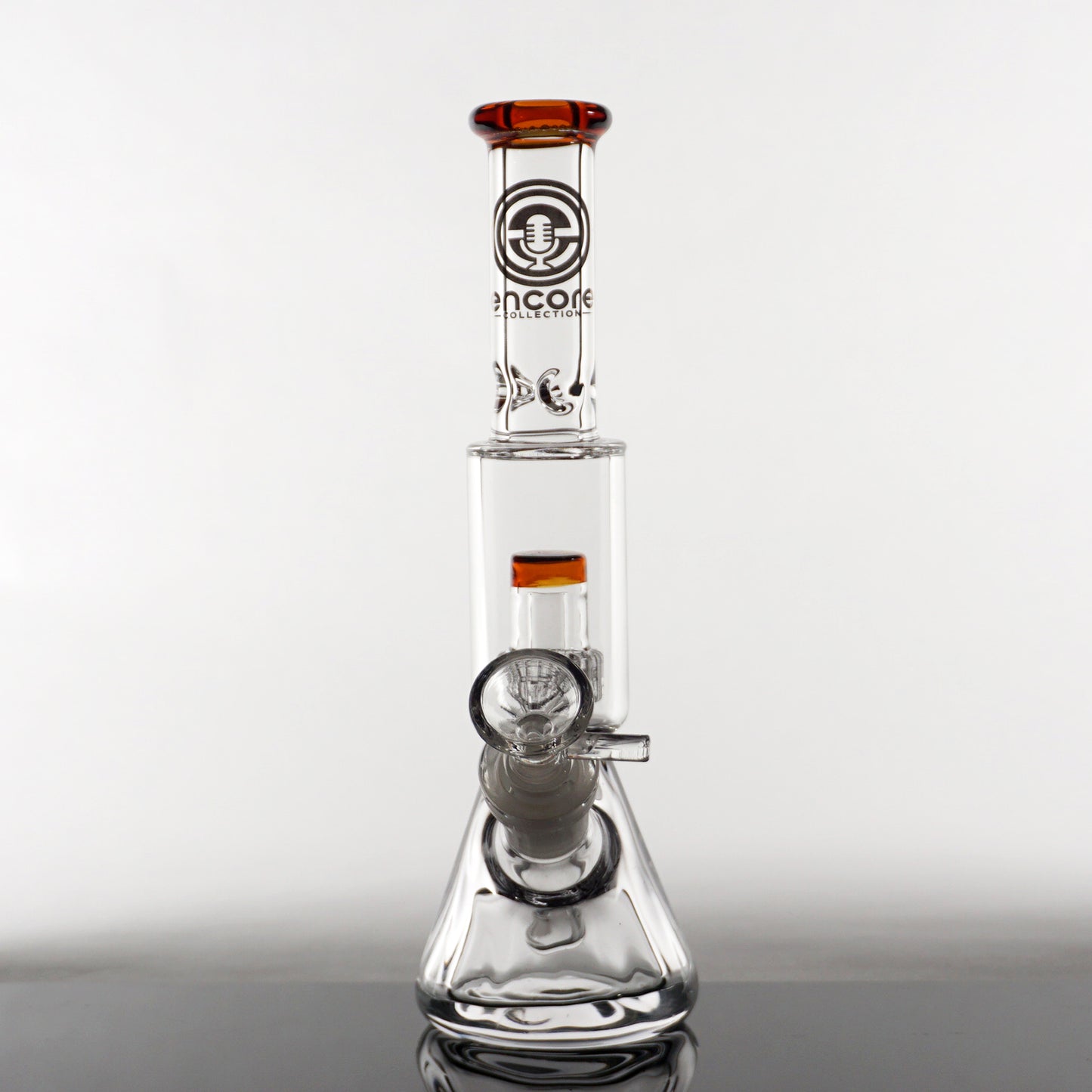 8" Encore Salt Shaker Water Pipe - Amber