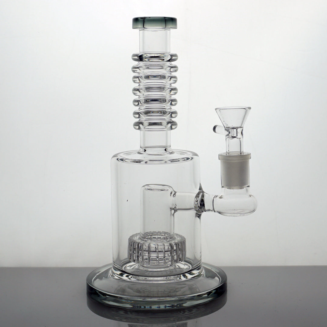 8" Encore Matrix & Maria Rings Water Pipe - Gray