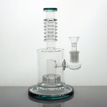 Load image into Gallery viewer, 8&quot; Encore Matrix &amp; Maria Rings Water Pipe - Lake Green
