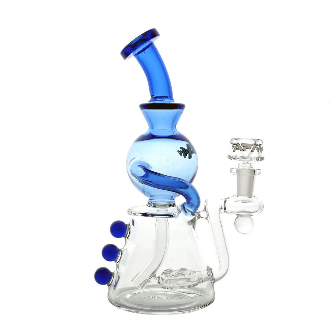 8.5" AFM Bubbler Head Recycler Water Pipe - Blue