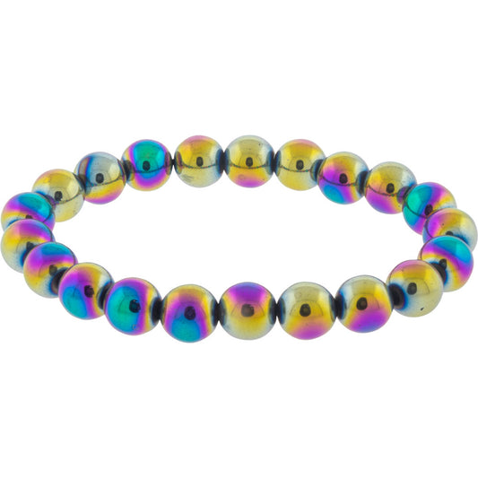 8mm Rainbow Hematite Bracelet