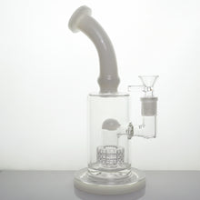 Load image into Gallery viewer, 9&quot; Bent Neck Matrix Water Pipe - White
