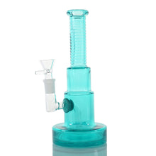 Load image into Gallery viewer, 9&quot; Two Tone Ridged Water Pipe - Teal
