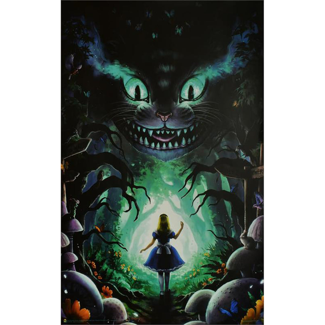 Alice In Wonderland Blacklight Poster