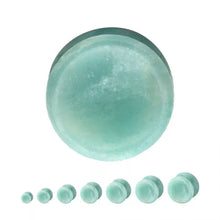 Load image into Gallery viewer, Amazonite Concave Double Flare Plugs - Pair
