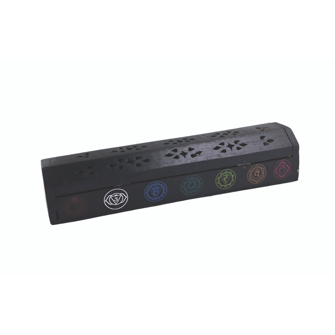 Black Chakra Coffin Incense Burner