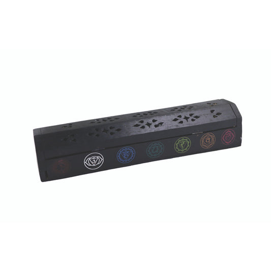 Black Chakra Coffin Incense Burner